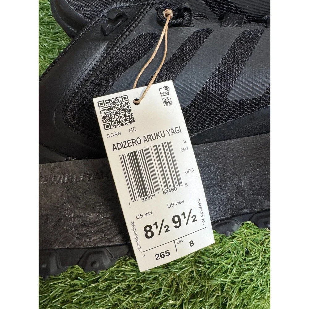 Men Size 8.5 adidas Adizero Aruku Yagi x Mr Bailey Obsidian Black KJ3816 NEW